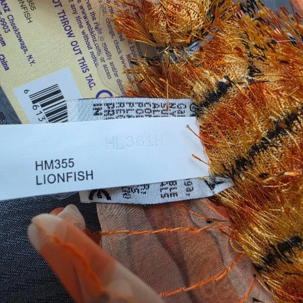 Webkinz Lionfish HM355 Plush Ganz Retired NWT Sealed Code New 661371183039